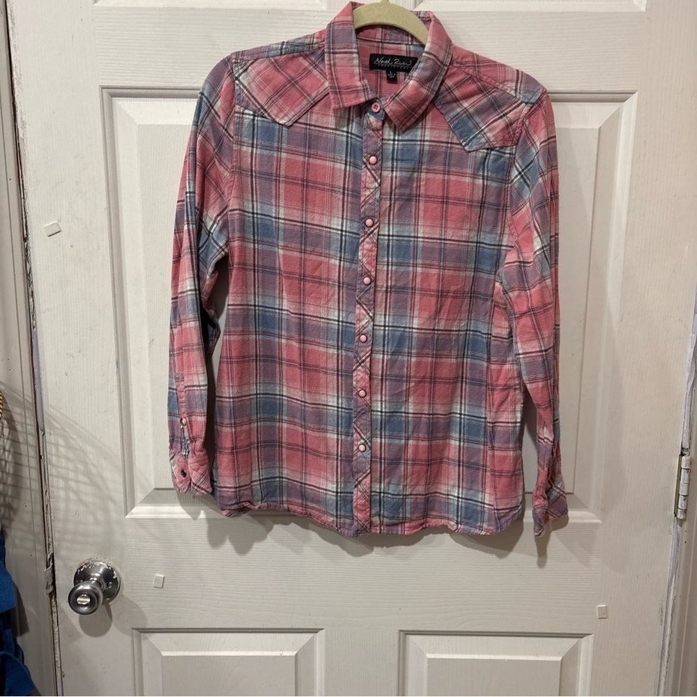 North River Pink Plaid Shirt